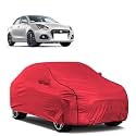 Car Bady Cover Waterproof Compatible with Maruti Dzire |Triple Stitched |Fully Elastic Ultra |Mirror Pocket | Heavy Buckle | MTH Red &amp; Black Piping (Red &amp; Black)
