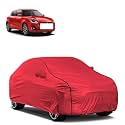 Car Bady Cover Waterproof Compatible with Maruti Swift ZXI |Triple Stitched |Fully Elastic Ultra |Mirror Pocket | Heavy Buckle | MTH Red &amp; Black Piping (Red &amp; Black)