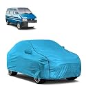 Car Bady Cover Waterproof Compatible with Maruti Eeco |Triple Stitched |Fully Elastic Ultra |Mirror Pocket | Heavy Buckle | MTL Blue &amp; Black Piping (Blue &amp; Black)