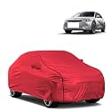 Car Bady Cover Waterproof Compatible with Hyundai IONIQ 5 |Triple Stitched |Fully Elastic Ultra |Mirror Pocket | Heavy Buckle | MTH Red &amp; Black Piping (Red &amp; Black)