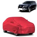 Car Bady Cover Waterproof Compatible with Toyota New Fortuner |Triple Stitched |Fully Elastic Ultra |Mirror Pocket | Heavy Buckle | MTH Red &amp; Black Piping (Red &amp; Black)