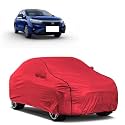 Car Bady Cover Waterproof Compatible with Honda City ZX |Triple Stitched |Fully Elastic Ultra |Mirror Pocket | Heavy Buckle | MTH Red &amp; Black Piping (Red &amp; Black)