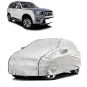 Car Bady Cover Waterproof Compatible with Mahindra XUV 300 |Triple Stitched |Fully Elastic Ultra |Mirror Pocket | Heavy Buckle | Silver &amp; Black Piping (Silver &amp; Black)
