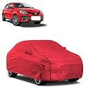 Car Bady Cover Waterproof Compatible with Toyota Etios Liva |Triple Stitched |Fully Elastic Ultra |Mirror Pocket | Heavy Buckle | MTH Red &amp; Black Piping (Red &amp; Black)