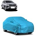 Car Bady Cover Waterproof Compatible with Toyota Innova Hycross |Triple Stitched |Fully Elastic Ultra |Mirror Pocket | Heavy Buckle | MTL Blue &amp; Black Piping (Blue &amp; Black)