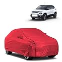 Car Bady Cover Waterproof Compatible with Tata Punch |Triple Stitched |Fully Elastic Ultra |Mirror Pocket | Heavy Buckle | MTH Red &amp; Black Piping (Red &amp; Black)
