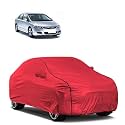Car Bady Cover Waterproof Compatible with Honda Old Civic |Triple Stitched |Fully Elastic Ultra |Mirror Pocket | Heavy Buckle | MTH Red &amp; Black Piping (Red &amp; Black)