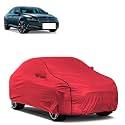 Car Bady Cover Waterproof Compatible with Skoda Superb |Triple Stitched |Fully Elastic Ultra |Mirror Pocket | Heavy Buckle | MTH Red &amp; Black Piping (Red &amp; Black)