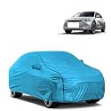 Car Bady Cover Waterproof Compatible with Hyundai IONIQ 5 |Triple Stitched |Fully Elastic Ultra |Mirror Pocket | Heavy Buckle | MTL Blue &amp; Black Piping (Blue &amp; Black)