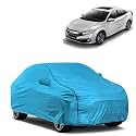 Car Bady Cover Waterproof Compatible with Honda New Civic |Triple Stitched |Fully Elastic Ultra |Mirror Pocket | Heavy Buckle | MTL Blue &amp; Black Piping (Blue &amp; Black)