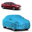 Car Bady Cover Waterproof Compatible with Honda City i-VTEC |Triple Stitched |Fully Elastic Ultra |Mirror Pocket | Heavy Buckle | MTL Blue &amp; Black Piping (Blue &amp; Black)