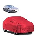 Car Bady Cover Waterproof Compatible with Honda Old Accord |Triple Stitched |Fully Elastic Ultra |Mirror Pocket | Heavy Buckle | MTH Red &amp; Black Piping (Red &amp; Black)