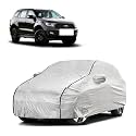 Car Bady Cover Waterproof Compatible with Ford Old Endeavour |Triple Stitched |Fully Elastic Ultra |Mirror Pocket | Heavy Buckle | Silver &amp; Black Piping (Silver &amp; Black)