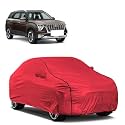 Car Bady Cover Waterproof Compatible with Hyundai Alcazar |Triple Stitched |Fully Elastic Ultra |Mirror Pocket | Heavy Buckle | MTH Red &amp; Black Piping (Red &amp; Black)