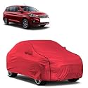 Car Bady Cover Waterproof Compatible with Maruti Ertiga |Triple Stitched |Fully Elastic Ultra |Mirror Pocket | Heavy Buckle | MTH Red &amp; Black Piping (Red &amp; Black)