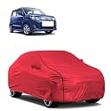 Car Bady Cover Waterproof Compatible with Maruti Wagon R 1.0 |Triple Stitched |Fully Elastic Ultra |Mirror Pocket | Heavy Buckle | MTH Red &amp; Black Piping (Red &amp; Black)