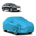 Car Bady Cover Waterproof Compatible with Honda New Amaze |Triple Stitched |Fully Elastic Ultra |Mirror Pocket | Heavy Buckle | MTL Blue &amp; Black Piping (Blue &amp; Black)