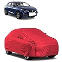 Car Bady Cover Waterproof Compatible with Maruti Baleno |Triple Stitched |Fully Elastic Ultra |Mirror Pocket | Heavy Buckle | MTH Red &amp; Black Piping (Red &amp; Black)