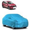 Car Bady Cover Waterproof Compatible with Mahindra XUV 700 |Triple Stitched |Fully Elastic Ultra |Mirror Pocket | Heavy Buckle | MTL Blue &amp; Black Piping (Blue &amp; Black)