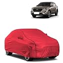Car Bady Cover Waterproof Compatible with Hyundai Creta |Triple Stitched |Fully Elastic Ultra |Mirror Pocket | Heavy Buckle | MTH Red &amp; Black Piping (Red &amp; Black)