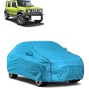 Car Bady Cover Waterproof Compatible with Maruti Jimny |Triple Stitched |Fully Elastic Ultra |Mirror Pocket | Heavy Buckle | MTL Blue &amp; Black Piping (Blue &amp; Black)