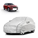 Car Bady Cover Waterproof Compatible with Maruti Grand Vitara |Triple Stitched |Fully Elastic Ultra |Mirror Pocket | Heavy Buckle | Silver &amp; Black Piping (Silver &amp; Black)