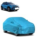 Car Bady Cover Waterproof Compatible with Renault Kiger |Triple Stitched |Fully Elastic Ultra |Mirror Pocket | Heavy Buckle | MTL Blue &amp; Black Piping (Blue &amp; Black)