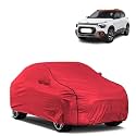 Car Bady Cover Waterproof Compatible with Citroen C3 Aircross |Triple Stitched |Fully Elastic Ultra |Mirror Pocket | Heavy Buckle | MTH Red &amp; Black Piping (Red &amp; Black)