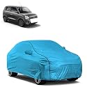 Car Bady Cover Waterproof Compatible with Maruti WagonR 2023 |Triple Stitched |Fully Elastic Ultra |Mirror Pocket | Heavy Buckle | MTL Blue &amp; Black Piping (Blue &amp; Black)