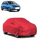 Car Bady Cover Waterproof Compatible with Tata Tiago |Triple Stitched |Fully Elastic Ultra |Mirror Pocket | Heavy Buckle | MTH Red &amp; Black Piping (Red &amp; Black)