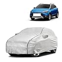 Car Bady Cover Waterproof Compatible with Hyundai i20 Active |Triple Stitched |Fully Elastic Ultra |Mirror Pocket | Heavy Buckle | Silver &amp; Black Piping (Silver &amp; Black)