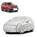 Car Bady Cover Waterproof Compatible with Mahindra XUV 500 2020 |Triple Stitched |Fully Elastic Ultra |Mirror Pocket | Heavy Buckle | Silver &amp; Black Piping (Silver &amp; Black)