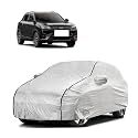 Car Bady Cover Waterproof Compatible with Mahindra XUV 500 |Triple Stitched |Fully Elastic Ultra |Mirror Pocket | Heavy Buckle | Silver &amp; Black Piping (Silver &amp; Black)