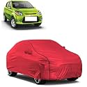 Car Bady Cover Waterproof Compatible with Maruti Alto 800 |Triple Stitched |Fully Elastic Ultra |Mirror Pocket | Heavy Buckle | MTH Red &amp; Black Piping (Red &amp; Black)