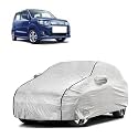 Car Bady Cover Waterproof Compatible with Maruti Wagon R 1.0 |Triple Stitched |Fully Elastic Ultra |Mirror Pocket | Heavy Buckle | Silver &amp; Black Piping (Silver &amp; Black)