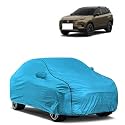 Car Bady Cover Waterproof Compatible with Tata Safari |Triple Stitched |Fully Elastic Ultra |Mirror Pocket | Heavy Buckle | MTL Blue &amp; Black Piping (Blue &amp; Black)