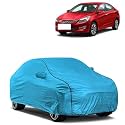 Car Bady Cover Waterproof Compatible with Hyundai Verna 2023 |Triple Stitched |Fully Elastic Ultra |Mirror Pocket | Heavy Buckle | MTL Blue &amp; Black Piping (Blue &amp; Black)