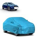 Car Bady Cover Waterproof Compatible with Maruti Fronx |Triple Stitched |Fully Elastic Ultra |Mirror Pocket | Heavy Buckle | MTL Blue &amp; Black Piping (Blue &amp; Black)