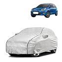 Car Bady Cover Waterproof Compatible with Ford |Triple Stitched |Fully Elastic Ultra |Mirror Pocket | Heavy Buckle | Silver &amp; Black Piping (Silver &amp; Black)