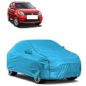 Car Bady Cover Waterproof Compatible with Maruti Alto 800 |Triple Stitched |Fully Elastic Ultra |Mirror Pocket | Heavy Buckle | MTL Blue &amp; Black Piping (Blue &amp; Black)