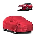 Car Bady Cover Waterproof Compatible with Kia Carens |Triple Stitched |Fully Elastic Ultra |Mirror Pocket | Heavy Buckle | MTH Red &amp; Black Piping (Red &amp; Black)