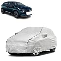 Car Bady Cover Waterproof Compatible with Tata Altroz EV |Triple Stitched |Fully Elastic Ultra |Mirror Pocket | Heavy Buckle | Silver &amp; Black Piping (Silver &amp; Black)