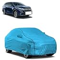 Car Bady Cover Waterproof Compatible with Maruti Suzuki Invicto |Triple Stitched |Fully Elastic Ultra |Mirror Pocket | Heavy Buckle | MTL Blue &amp; Black Piping (Blue &amp; Black)