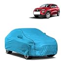 Car Bady Cover Waterproof Compatible with Renault Kwid |Triple Stitched |Fully Elastic Ultra |Mirror Pocket | Heavy Buckle | MTL Blue &amp; Black Piping (Blue &amp; Black)