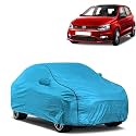 Car Bady Cover Waterproof Compatible with Volkswagen Polo GT |Triple Stitched |Fully Elastic Ultra |Mirror Pocket | Heavy Buckle | MTL Blue &amp; Black Piping (Blue &amp; Black)