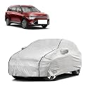 Car Bady Cover Waterproof Compatible with Kia Carnival |Triple Stitched |Fully Elastic Ultra |Mirror Pocket | Heavy Buckle | Silver &amp; Black Piping (Silver &amp; Black)