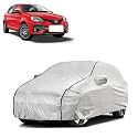 Car Bady Cover Waterproof Compatible with Toyota Etios Liva |Triple Stitched |Fully Elastic Ultra |Mirror Pocket | Heavy Buckle | Silver &amp; Black Piping (Silver &amp; Black)