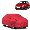 Car Bady Cover Waterproof Compatible with Volkswagen Polo GT |Triple Stitched |Fully Elastic Ultra |Mirror Pocket | Heavy Buckle | MTH Red &amp; Black Piping (Red &amp; Black)