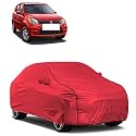 Car Bady Cover Waterproof Compatible with Maruti Alto |Triple Stitched |Fully Elastic Ultra |Mirror Pocket | Heavy Buckle | MTH Red &amp; Black Piping (Red &amp; Black)