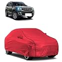 Car Bady Cover Waterproof Compatible with Mahindra Scorpio N |Triple Stitched |Fully Elastic Ultra |Mirror Pocket | Heavy Buckle | MTH Red &amp; Black Piping (Red &amp; Black)